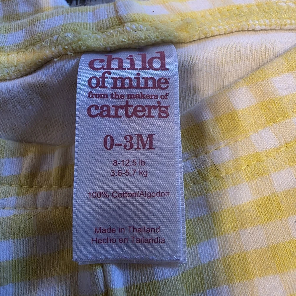 Cat & Jack Yellow Checkered Leggings